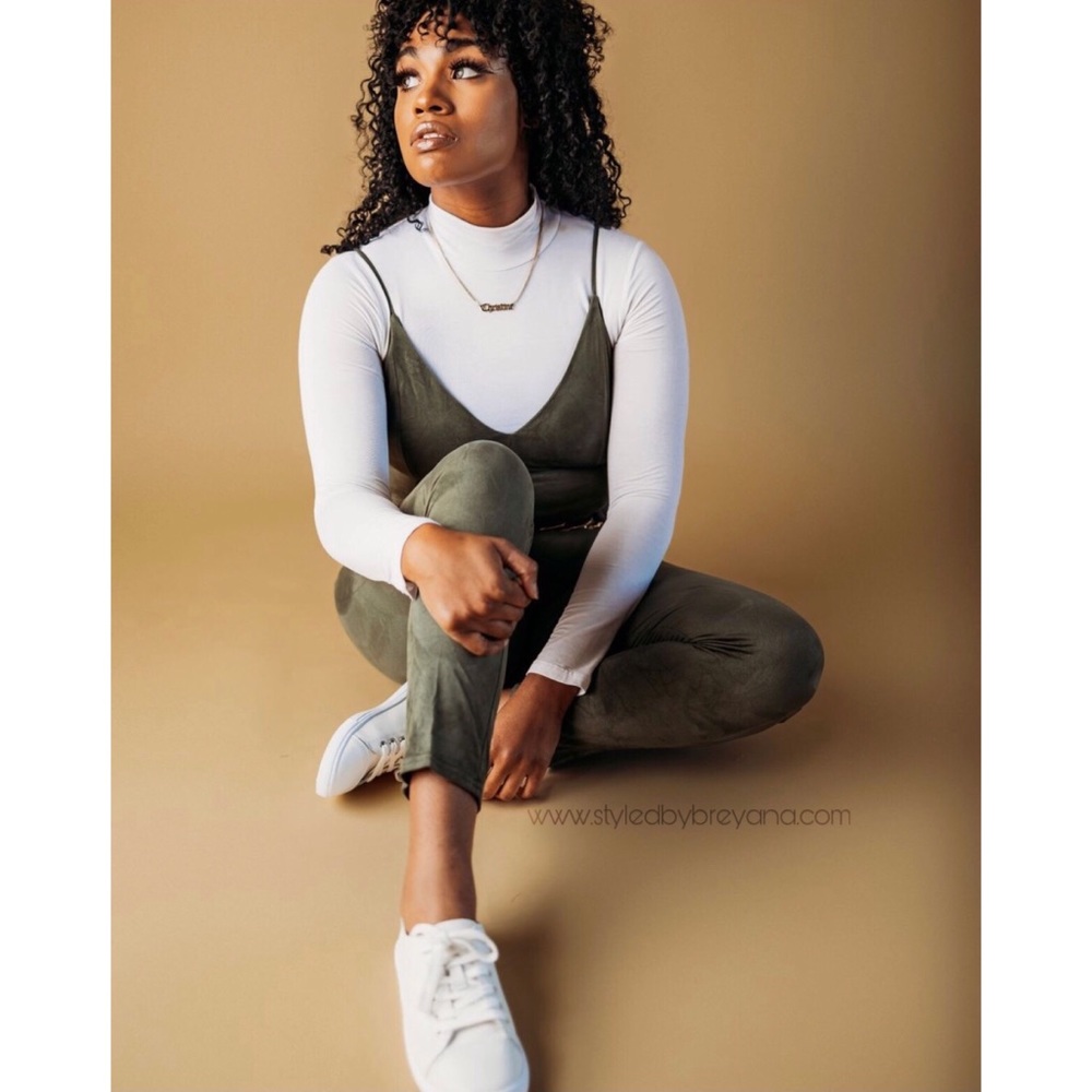 Kelsey Olive Green Jumpsuit by Styled by Breyana